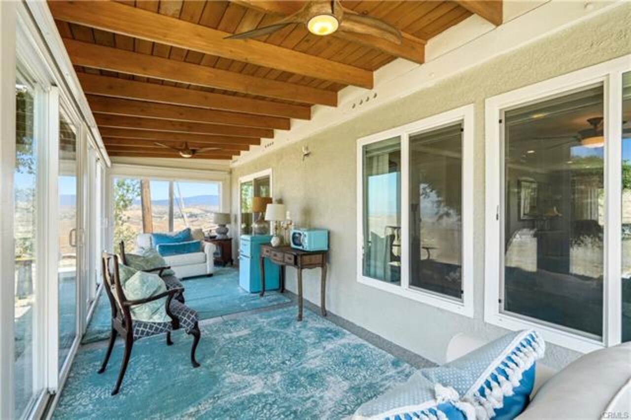 Glass porch with view